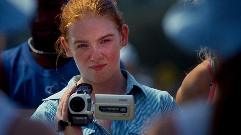 Sarah with a camcorder on Jeoaprdy