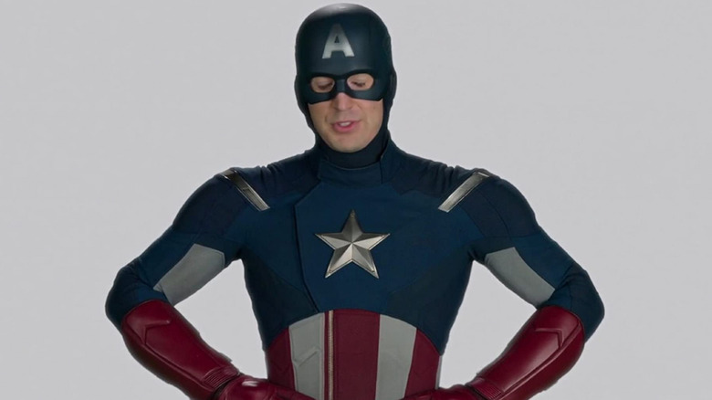 Chris Evans as Captain America in Spider-Man: Homecoming