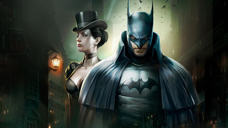 Batman: Gotham by Gaslight poster featuring Selina Kyle and Batman
