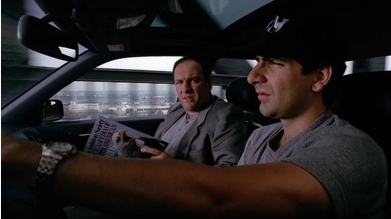 Sopranos Pilot Tony Chris Driving