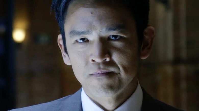 Agent Demetri Noh looking concerned in FlashForward