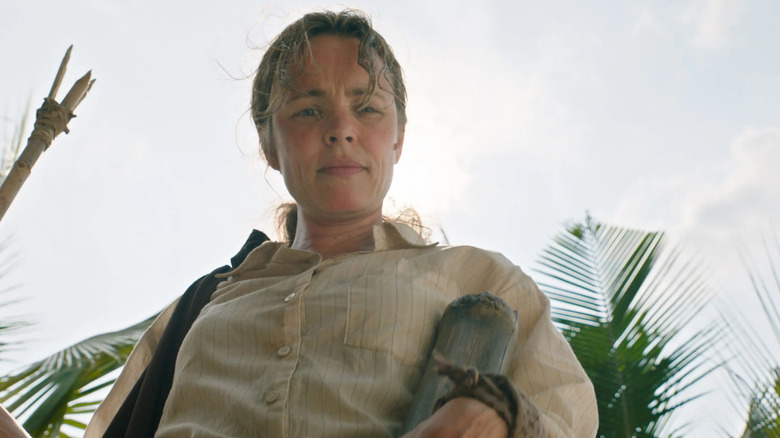 Linda looking down at Bradley in Send Help