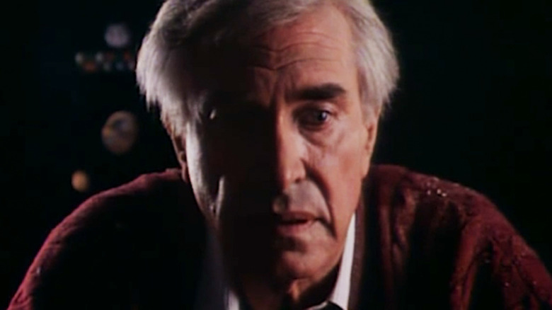 Martin Landau's President of the United States looks worried in closeup in By Dawn's Early Light