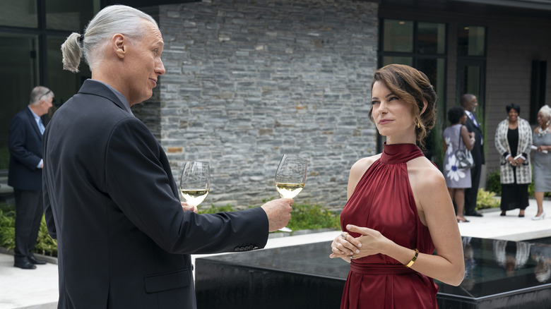 Thomas Ian Griffith and Courtney Henggeler in Cobra Kai season 5