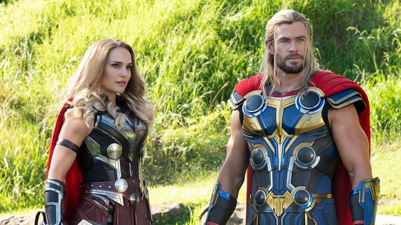 Natalie Portman and Chris Hemsworth in "Thor: Love and Thunder"