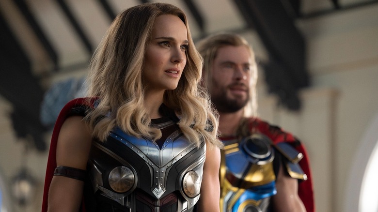 The Mighty Thor and Regular Ol' Thor in Thor: Love and Thunder