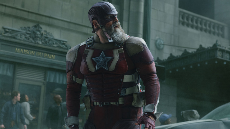 David Harbour as Red Guardian rescuing civilians in New York City in Thunderbolts