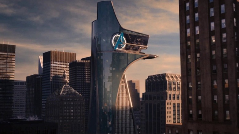 A side view of the Avengers Tower in "The Avengers"