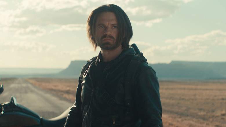 Bucky on a highway in Thunderbolts
