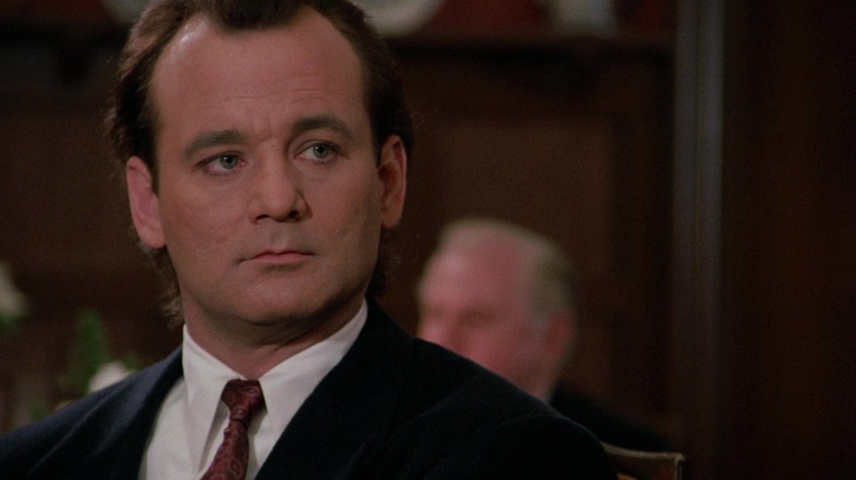 Frank Cross looking annoyed in Scrooged