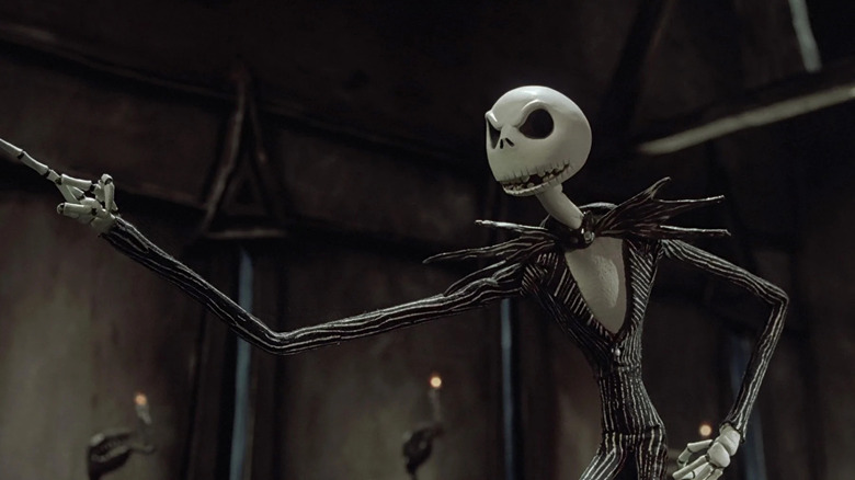 Jack Skellington pointing a finger in The Nightmare Before Christmas