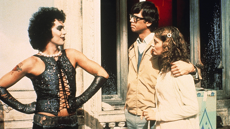 Tim Curry, Barry Bostwick, and Susan Sarandon in The Rocky Horror Picture Show