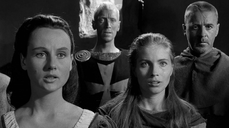 The cast of The Seventh Seal