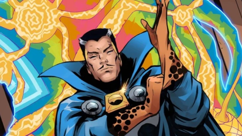 Doctor Strange putting on gloves