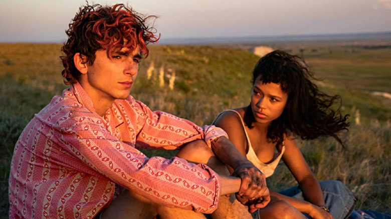 Timothee Chalamet and Taylor Russell in Bones and All