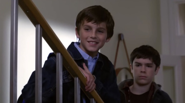Timothee Chalamet as Eric Foley smiling in Law & Order