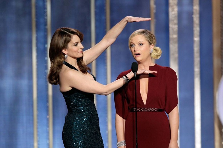 Tina Fey and Amy Poehler hosting the Golden Globes