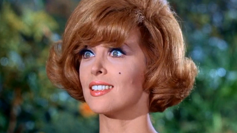 Tina Louise's Ginger Grant is seen in closeup in Gilligan's Island