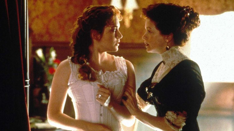 Kate Winslet and Frances Fisher in Titanic