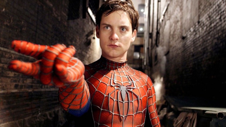 Tobey Macguire as Peter Parker in Spider-Man 2