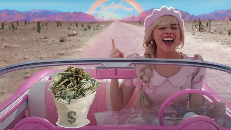 Barbie car money 