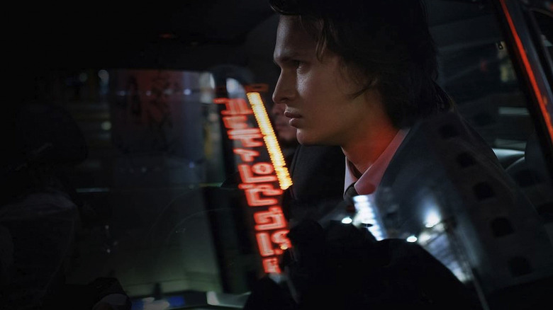 Ansel Elgort in Tokyo Vice backseat of a car