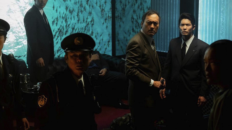 Ken Watanabe in Tokyo Vice with cops