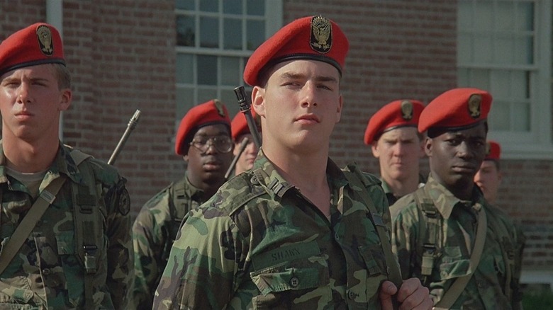 Tom Cruise's Cadet Captain David Shawn with the other cadets in Taps.