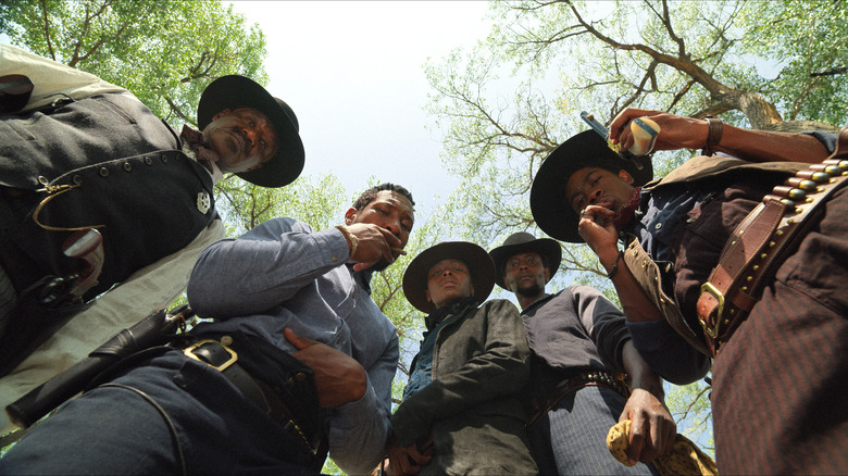 DELROY LINDO as BASS REEVES, JONATHAN MAJORS as NAT LOVE, DANIELLE DEADWYLER as CUFFEE, EDI GATHEGI as BILL PICKETT, and RJ CYLER as JIM BECKWOURTH 