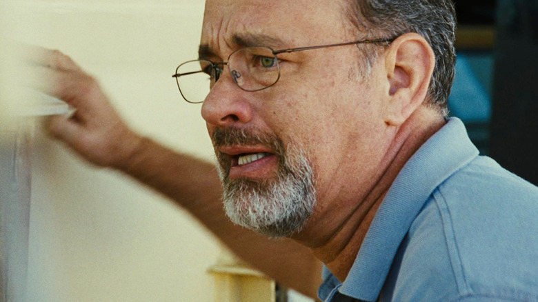 Tom Hanks looking scared in Captain Phillips