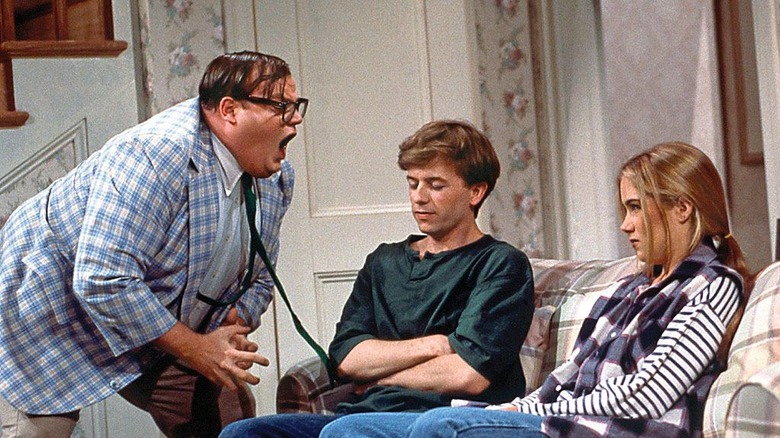 Chris Farley, David Spade, and Christina Applegate on Saturday Night Live
