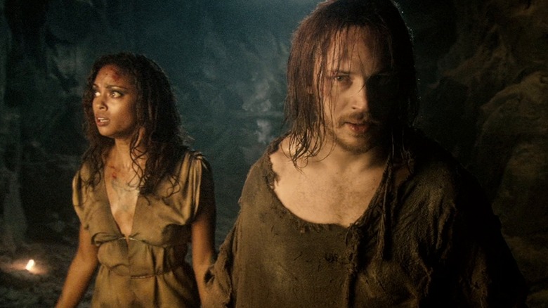 Michelle Van Der Water's Queen Raphaella joins Theo inside the labyrinth in Minotaur