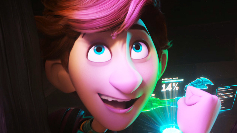 Tom Holland's Walter Beckett smiles in closeup in Spies in Disguise