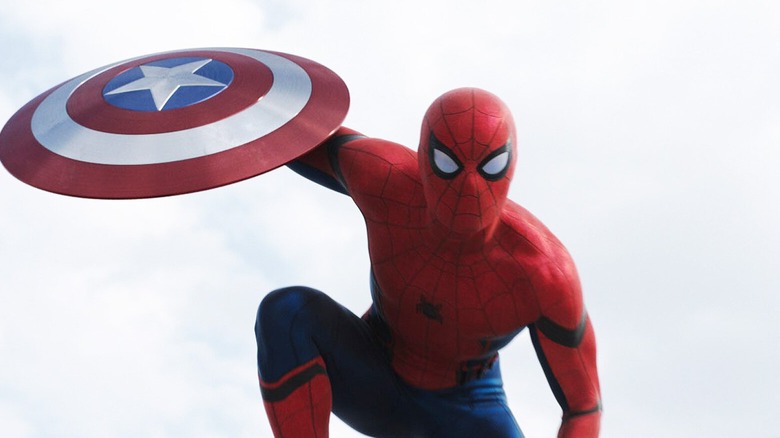 Spider-Man with Captain America's shield