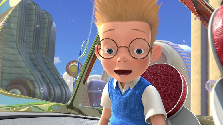 Lewis taking in the future in awe in Meet the Robinsons