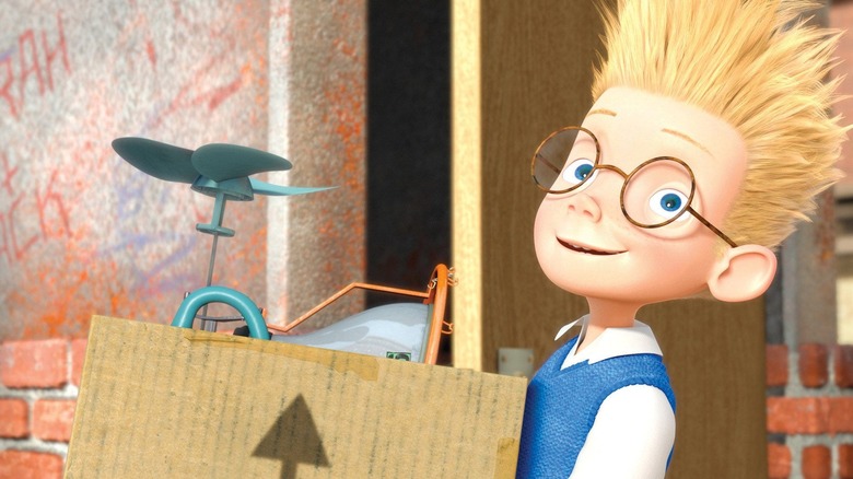 Lewis with his invention in Meet the Robinsons
