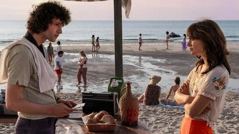 Bourdain and Nancy have a heart to heart on the beach in Tony