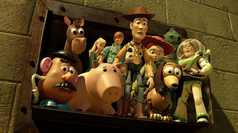The toys trying to escape in Toy Story 3