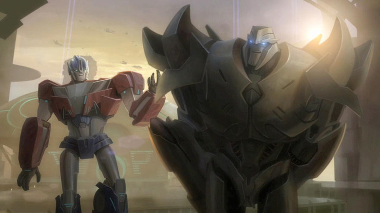 Transformers Prime flashback Orion Pax and Megatronus