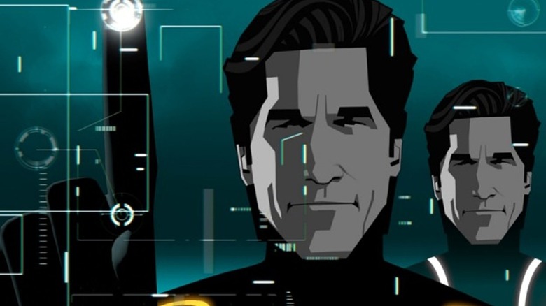 Clu smiling in Tron: Uprising