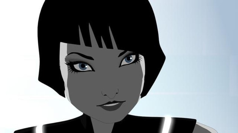 Quorra smiling in Tron: Uprising