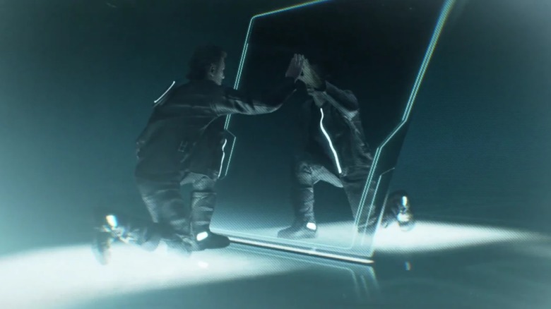 A flashback from Tron: Legacy shows how Flynn created his digital mirror, CLU