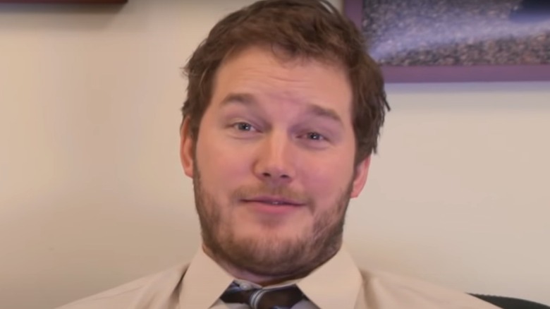 Chris Pratt smiling in Parks and Recreation