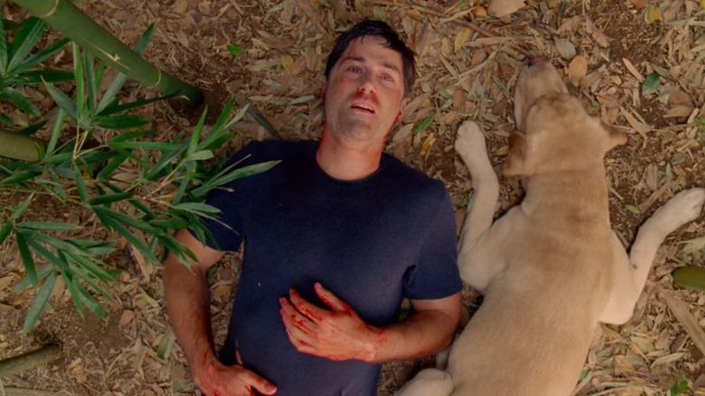 Jack (Matthew Fox) is bleeding out with canine company in the finale of LOST