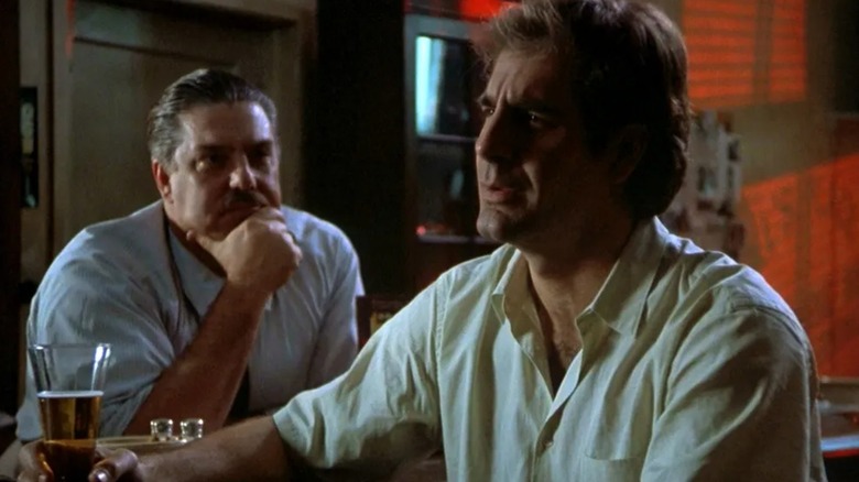 Sam Beckett (Scott Bakula) and a suspiciously godlike bartender (Bruce McGill) in the original series finale of Quantum Leap