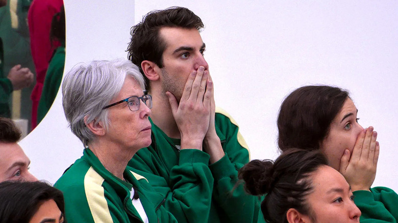 Contestants looking shocked on Squid Game: The Challenge