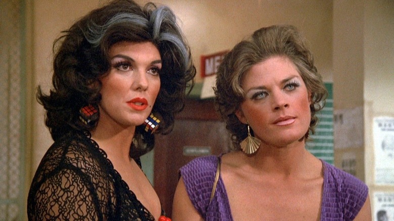 Detectives Mary Beth Lacey (Tyne Daly) and Christine Cagney (Meg Foster) are undercover as escorts on Cagney & Lacey