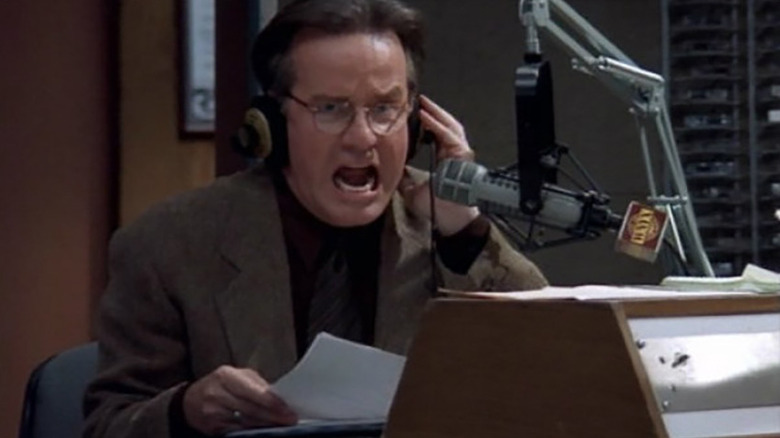 Phil Hartman as Bill McNeal shouting on the air on NewsRadio