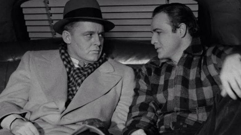 Charley and Terry Malloy in the back of a car in On The Waterfront