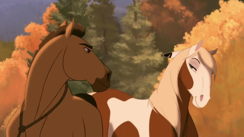Spirit and Rain  in Spirit: Stallion of the Cimarron